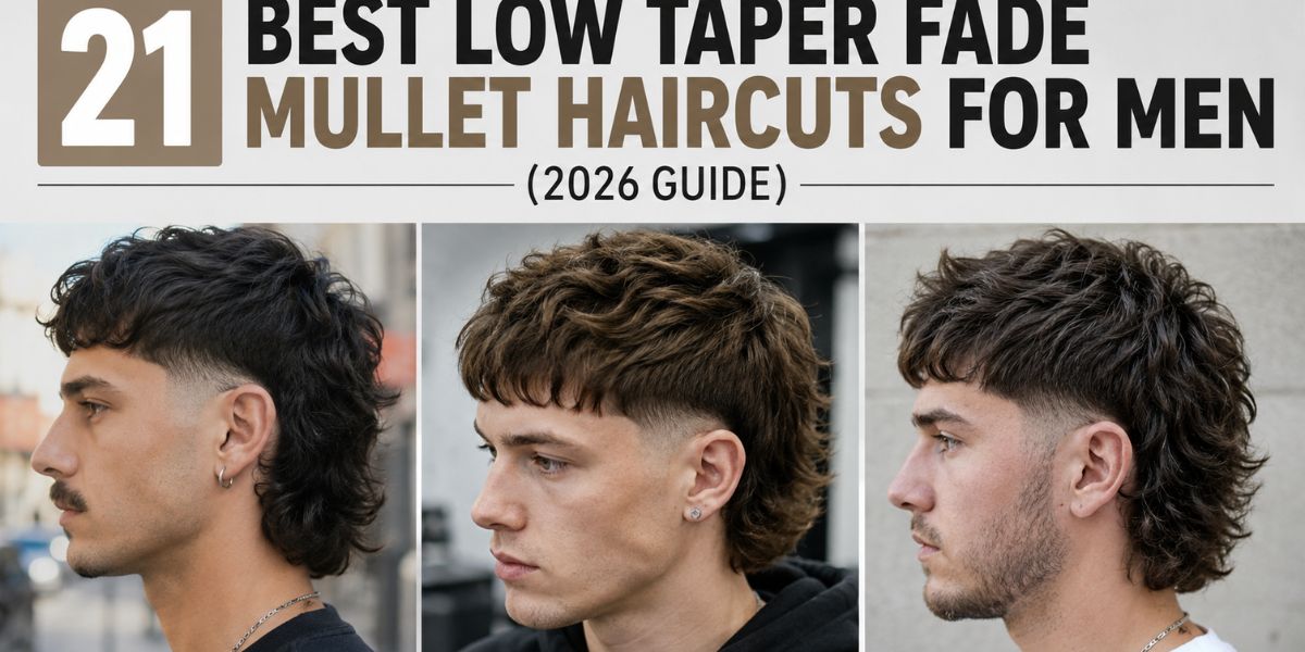 21 Best Low Taper Fade Mullet Haircuts for Men