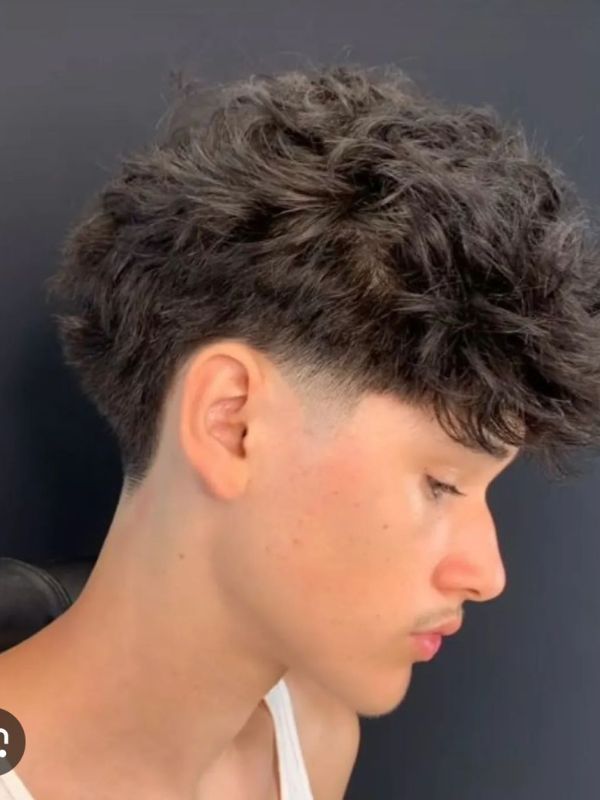 _Low Taper Fade Wavy Fringe