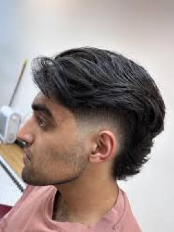 Taper Fade Mullet Middle Part