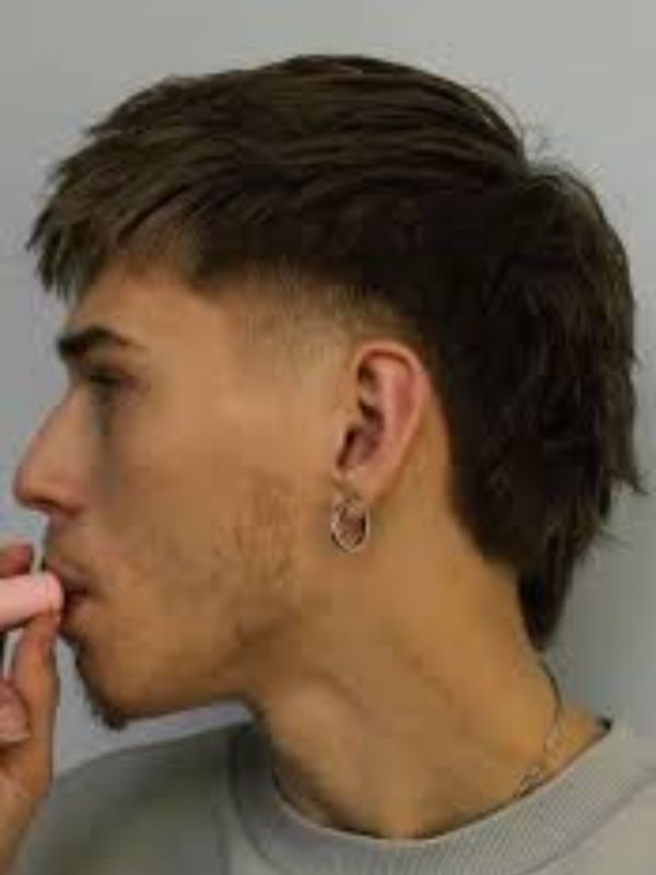 Taper Fade Mullet Thin Hair Style