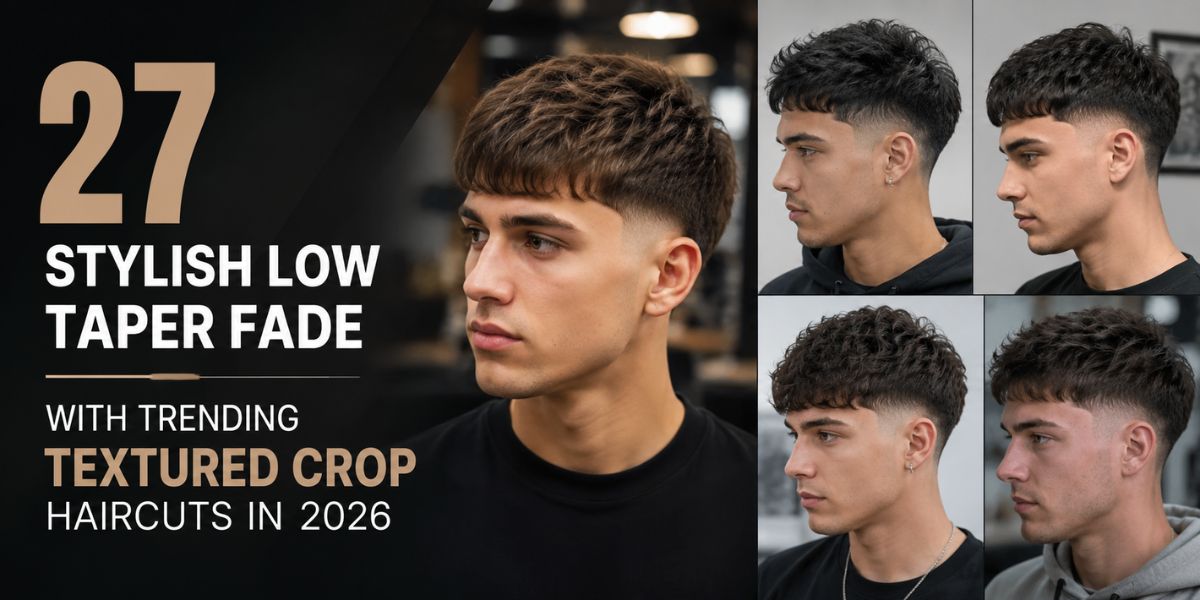 27 Stylish Low Taper Fade with Trending Textured Crop Haircuts in 2026