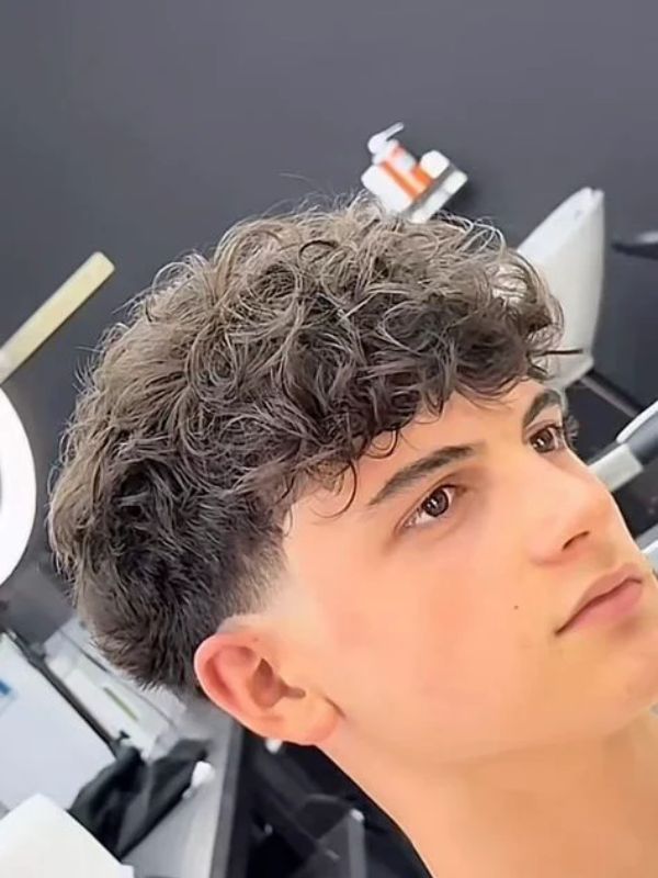 Curly Fringe Low Taper