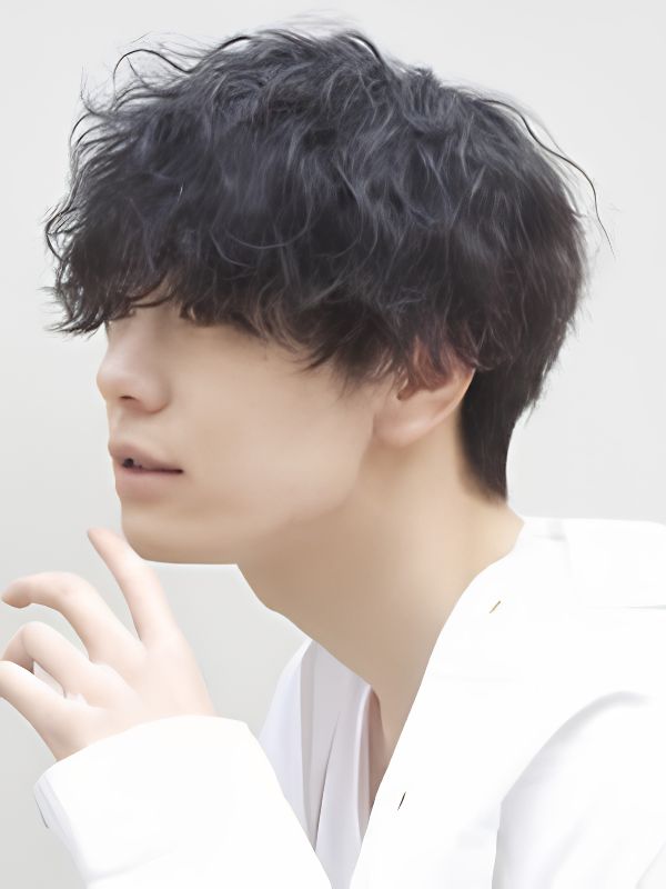 Curly Two Block Mullet