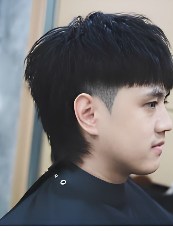 Layered Two Block Mullet