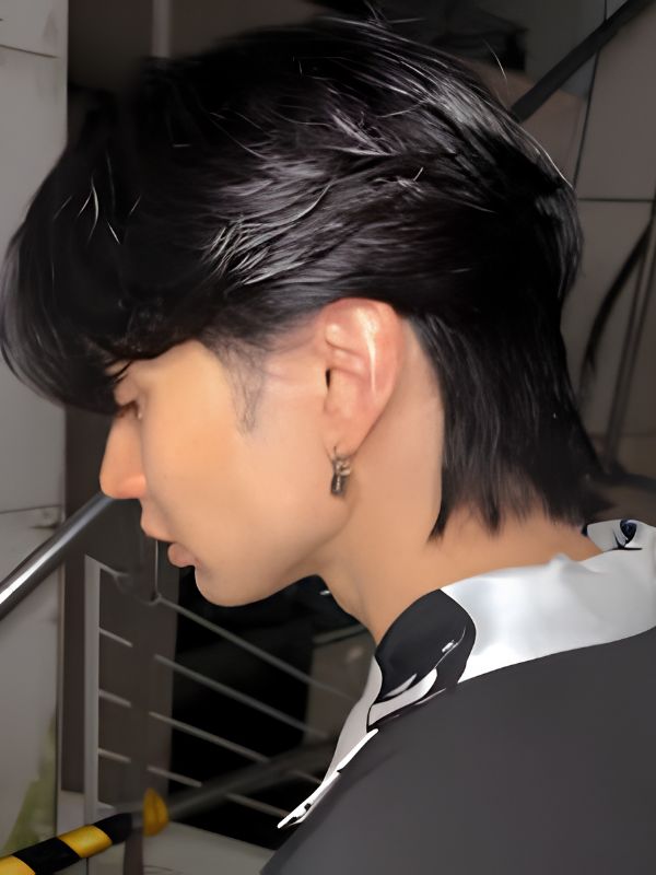 Long Two Block Mullet