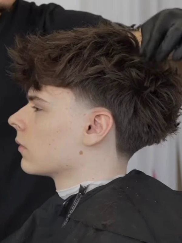 Low Taper Curly Messy