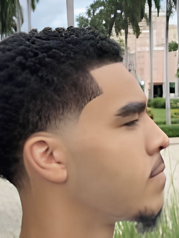 Low Taper Fade Afro Haircut