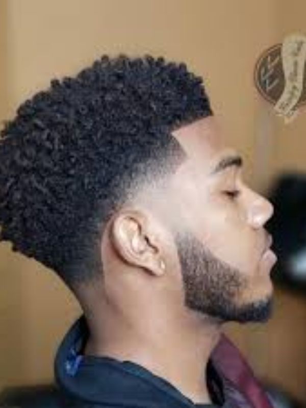 Low Taper Fade Afro with Twist