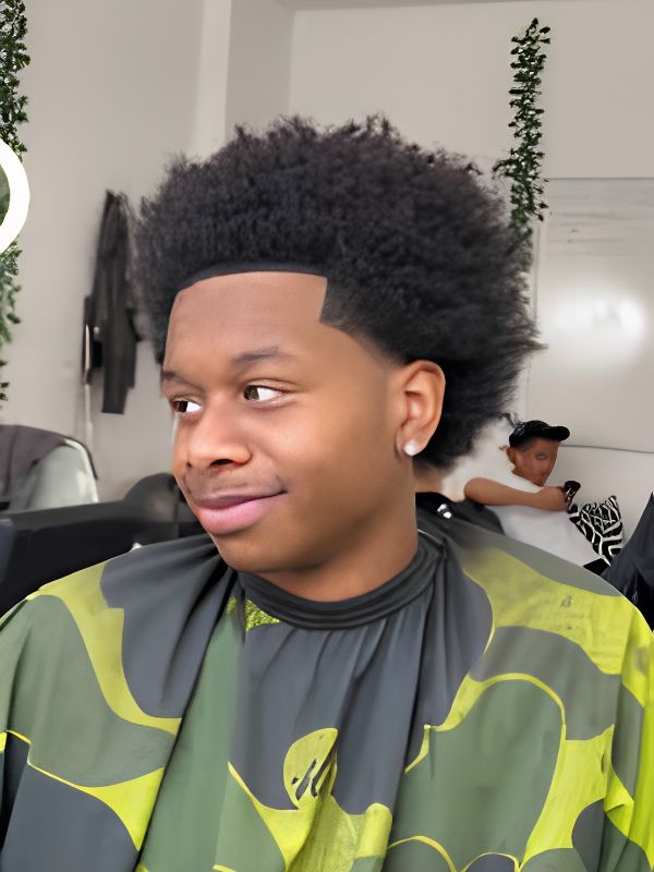 Low Taper Fade Black Afro