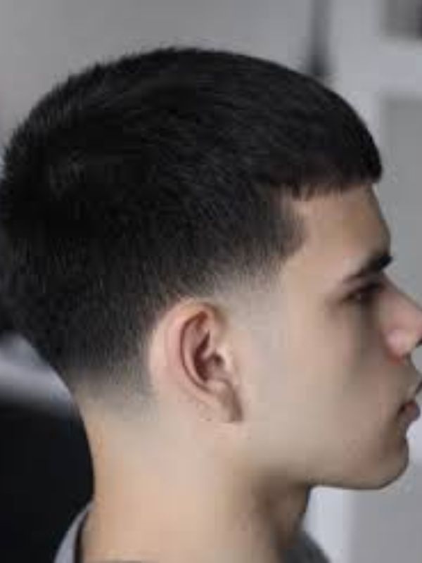 Low Taper Fade Black Haircut Textured Top