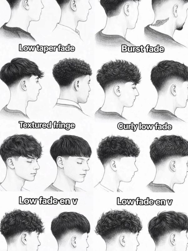 Low Taper Fade Fluffy Hair for School