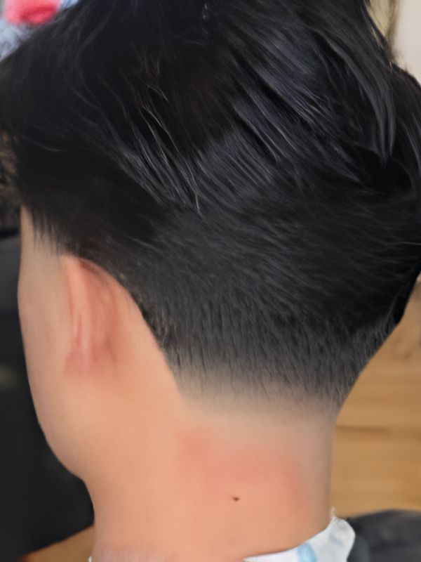 Low Taper Fade + Slick Back