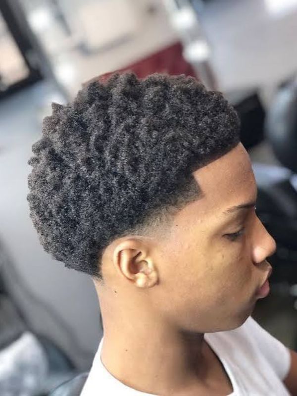 Low Taper Fade Stylish Afro