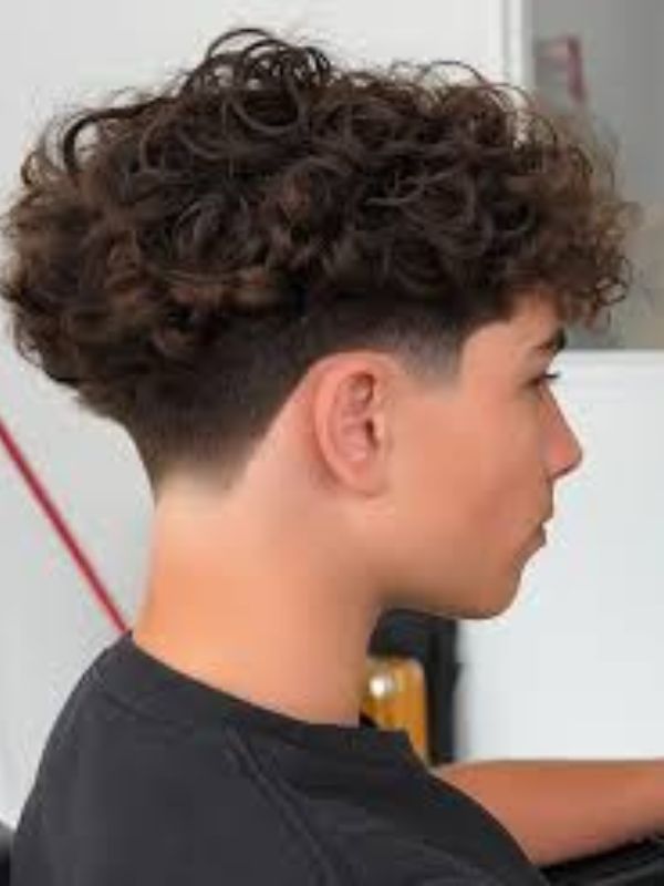Low Taper Fade with Curly Hair