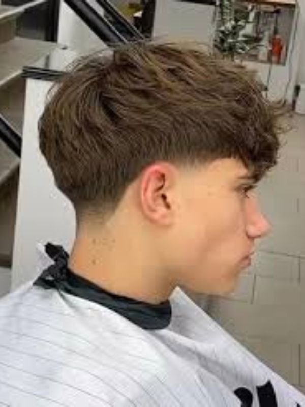 Low Taper Fade with Messy Layers