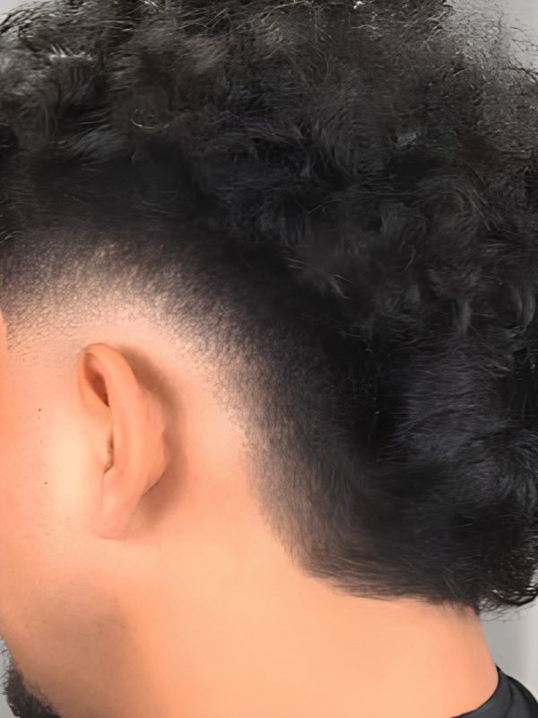 Low taper fade afro short
