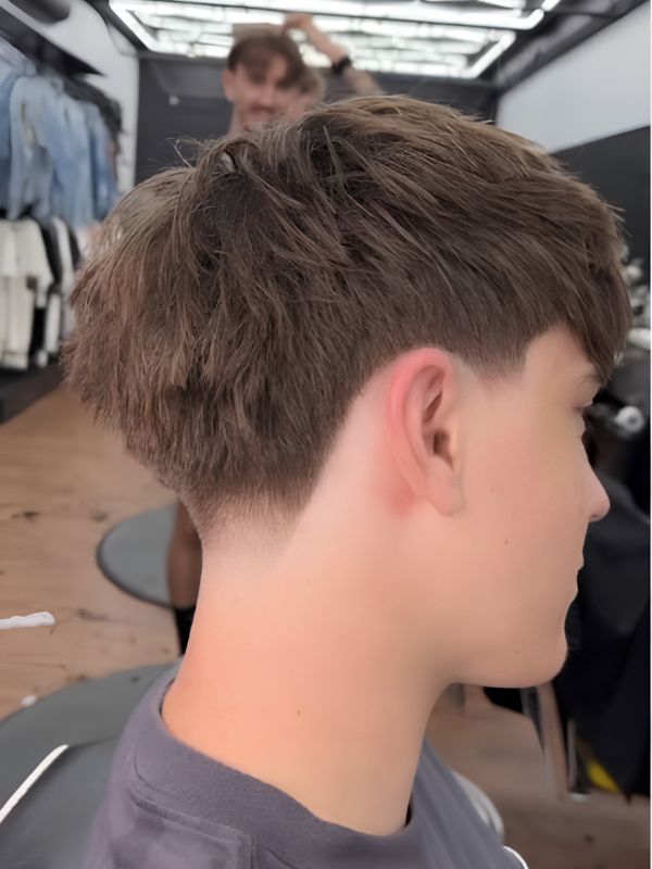 Messy Textured Crop with Low Taper Fade