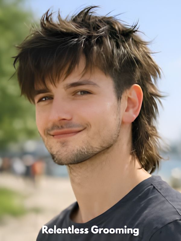 Messy Two Block Mullet