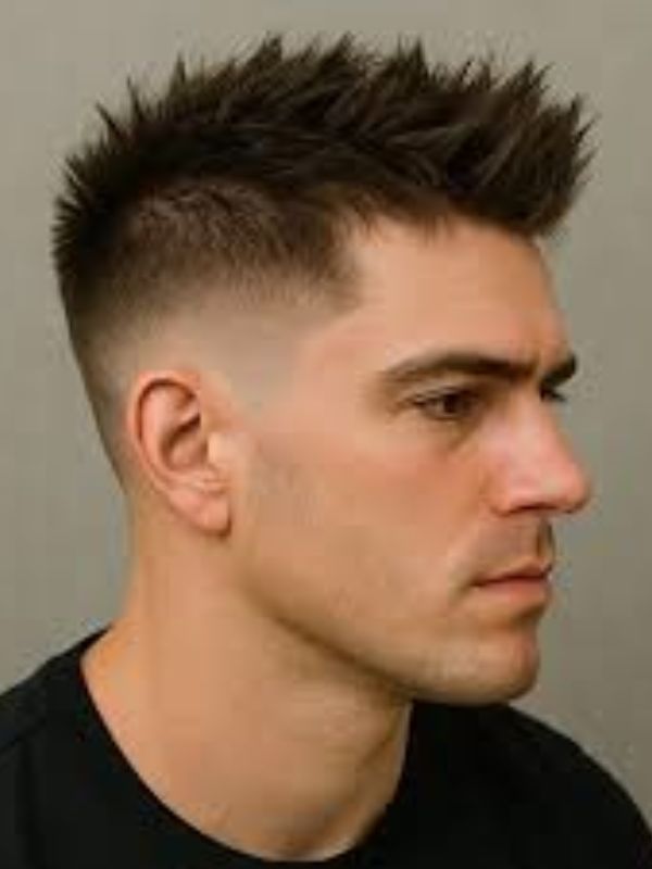 Mid Taper Fade with Spiky Hair