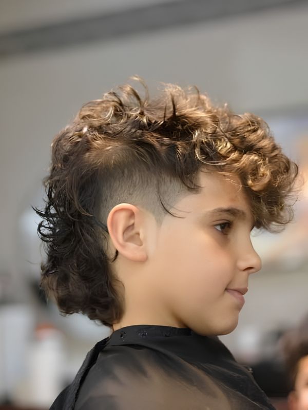 Modern kid mullet curly