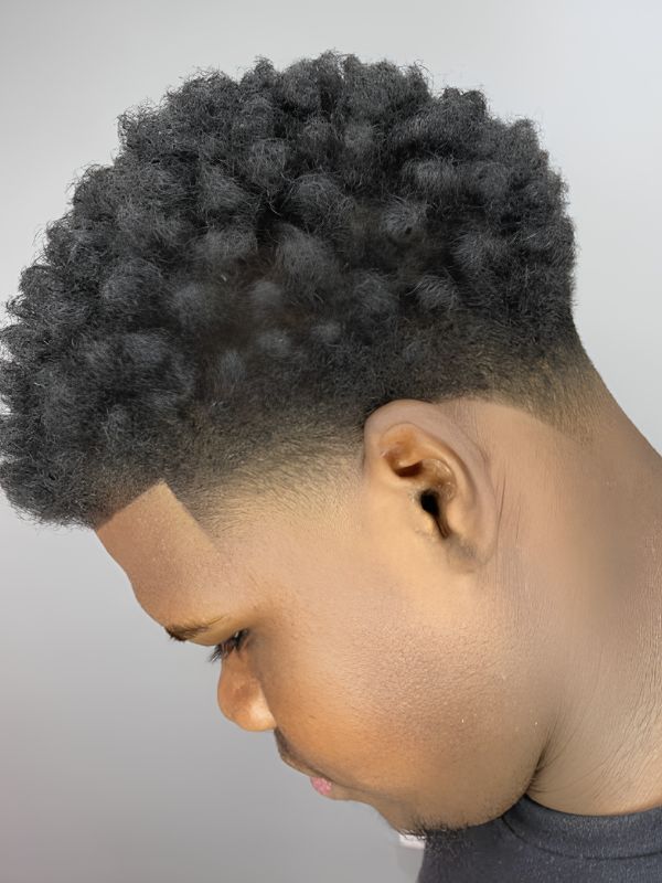 Short Low Taper Fade Afro