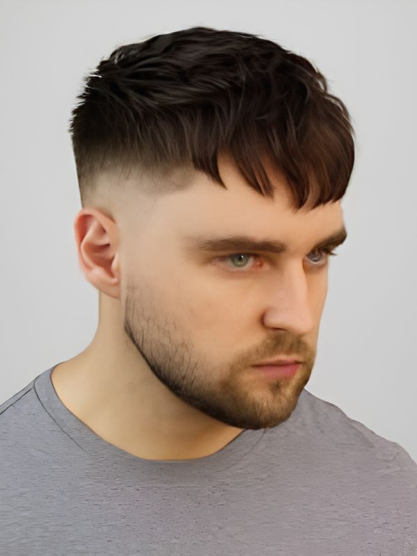 Textured crop mid fade