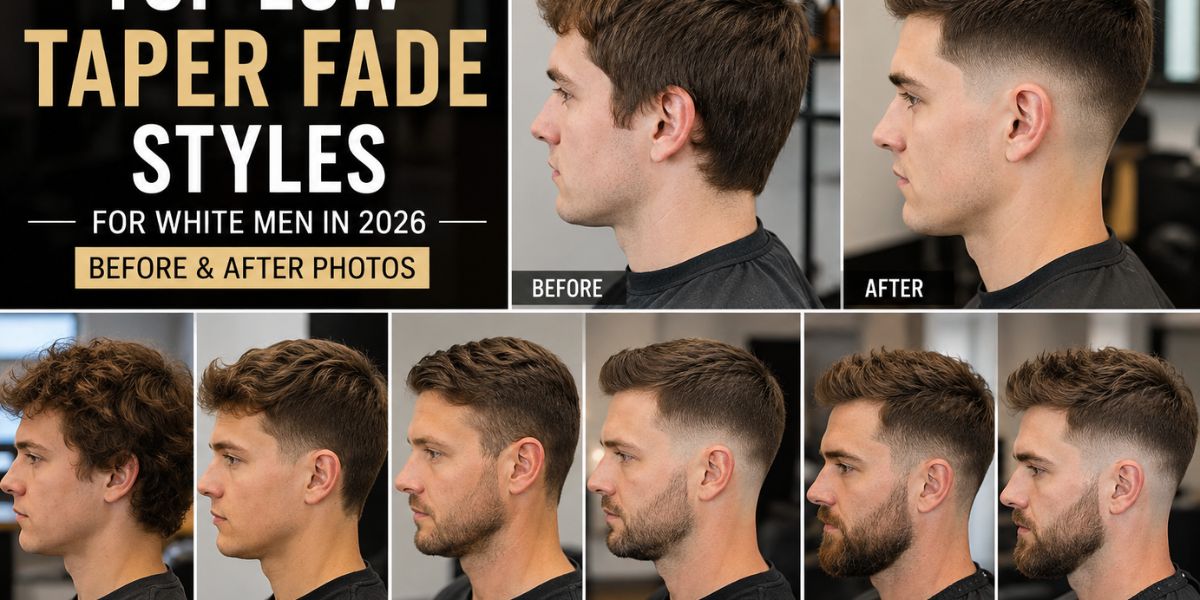 Top Low Taper Fade Styles for White Men in 2026 Before & After Photos