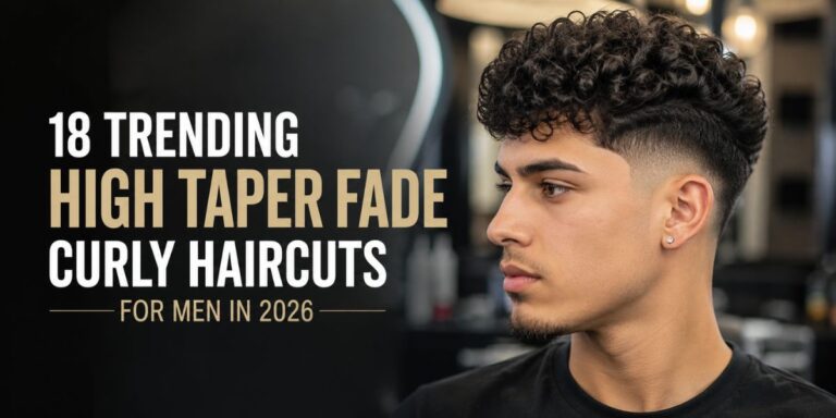 18 Trending High Taper Fade Curly Haircuts for Men in 2026