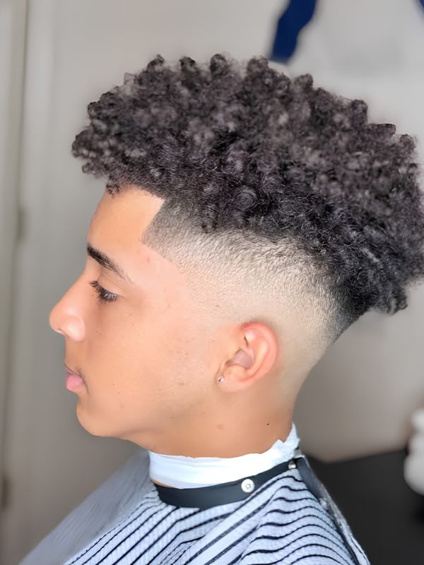 _Curly High Top Fade