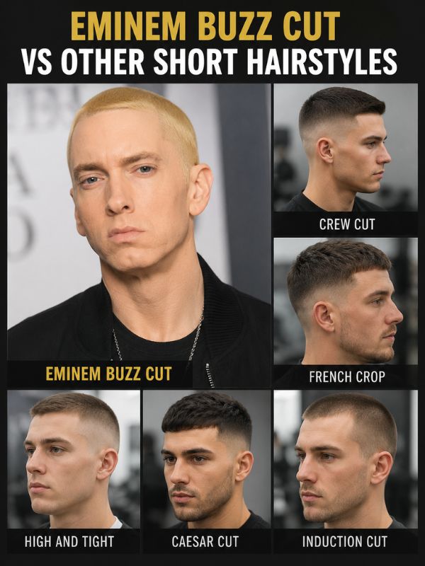 Eminem Buzz Cut vs Other Short Hairstyles