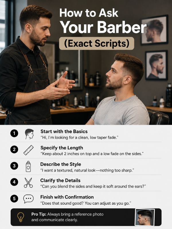 How to Ask Your Barber (Exact Scripts)