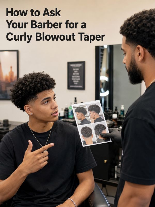 How to Ask Your Barber for a Curly Blowout Taper