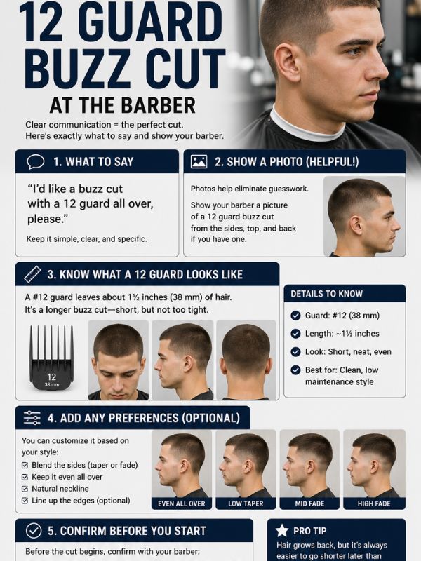 How to Ask for a 12 Guard Buzz Cut at the Barber