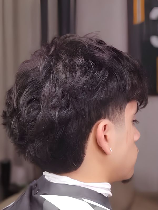 Messy Low Taper Mullet Fade