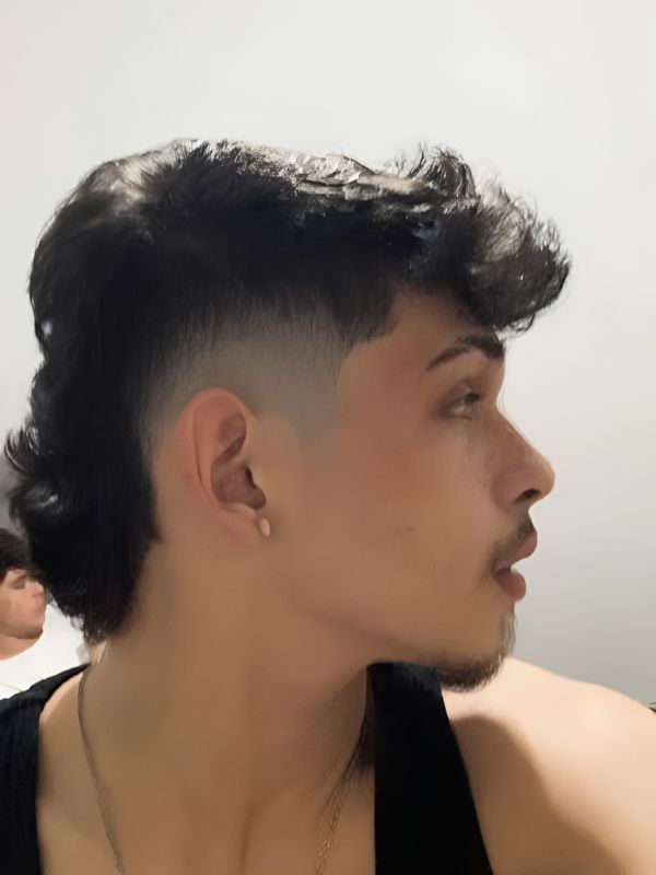 Mid Fade Mullet Low Taper