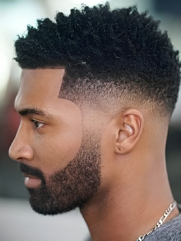 Mid taper fade black male