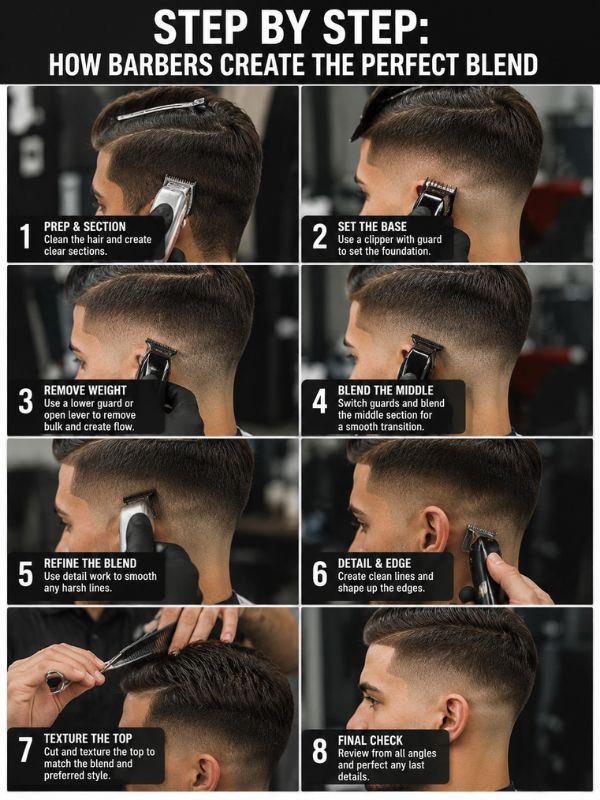 Step by Step How Barbers Create the Perfect Blend