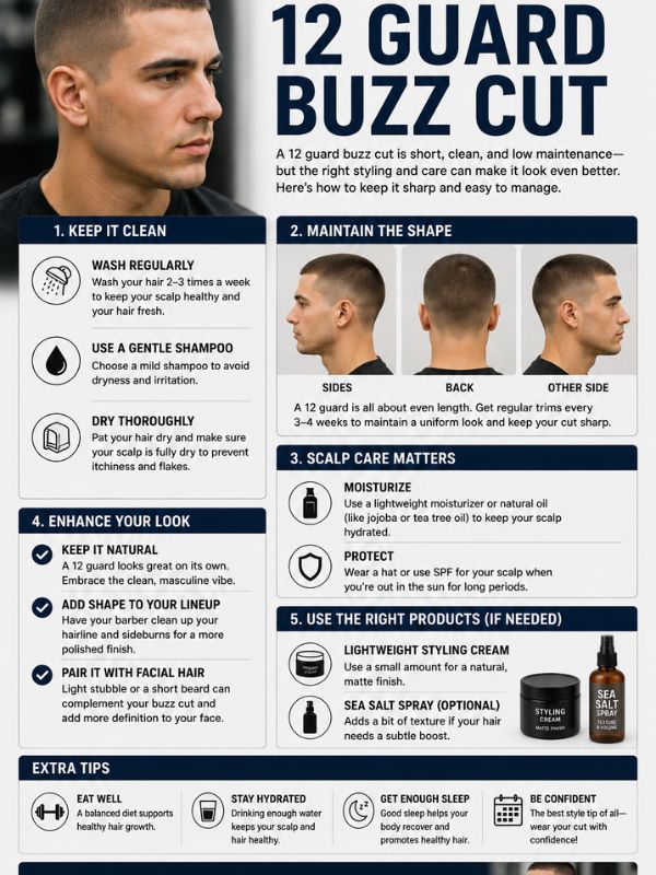 Styling Tips for a 12 Guard Buzz Cut