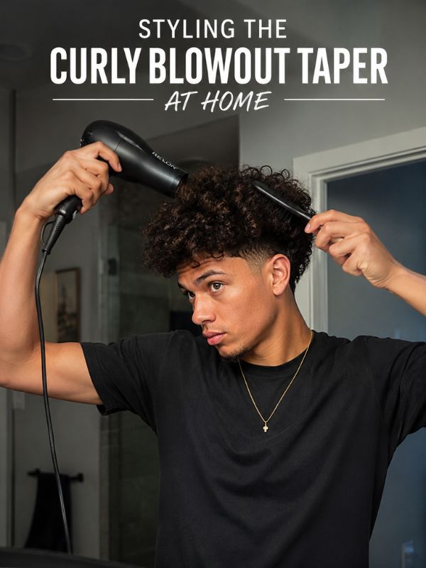 Styling the Curly Blowout Taper at Home
