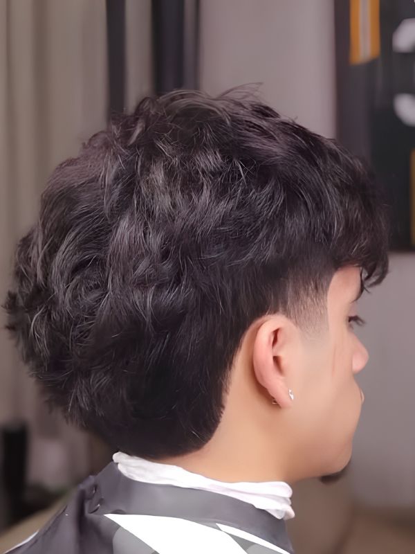 Textured Low Taper Mullet Fade