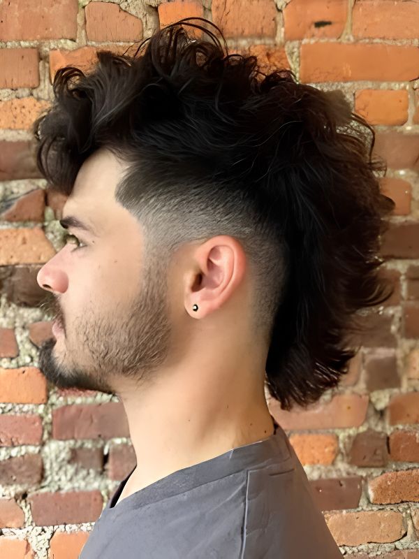 Burst Fade Mohawk For Thick Hai