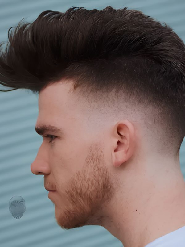 Burst Fade Pompadour Mohawk