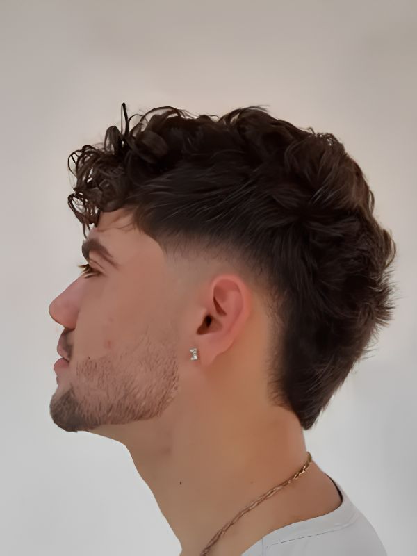Burst Fade Undercut for Thick Hair