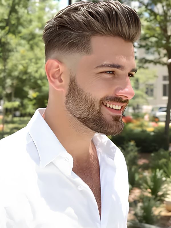 Burst Fade Undercut with Beard
