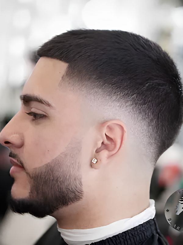 Buzz Cut Burst Fade with Beard
