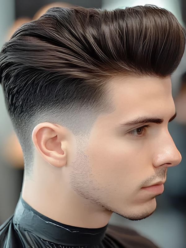 Classic Burst Fade Pompadour