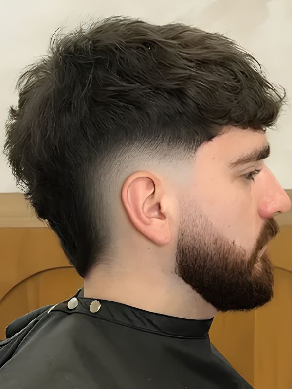 Classic Burst Fade with Full Beard