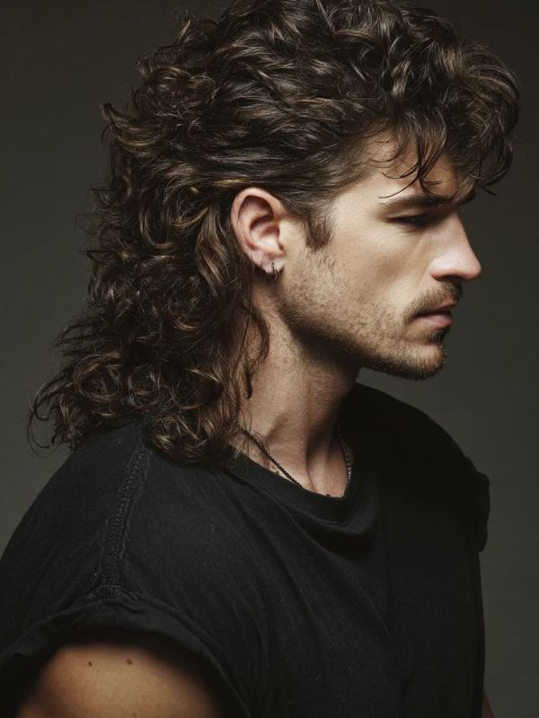 Curly Textured Mullet