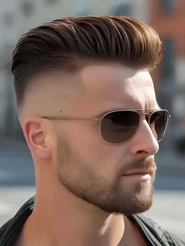 Disconnected Burst Fade Pompadour