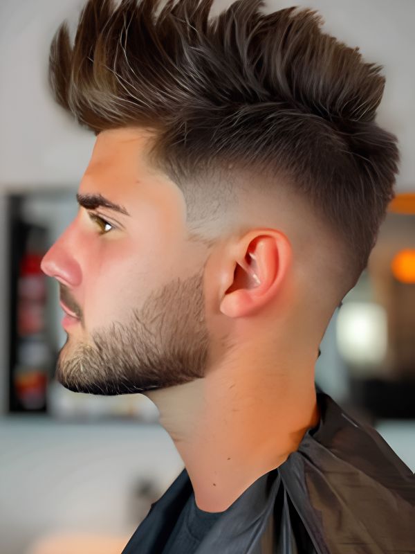 Faux Hawk Burst Fade Hard Part